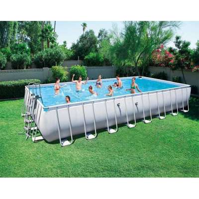 Giant rectangular above ground swimming pools 56479 garden family party adult stent frame pool