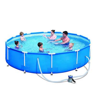 Lovely kids metal frame swimming pool 56408 above ground water games pool for family